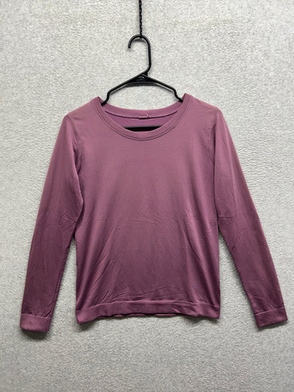 Lululemon Swiftly Tech Relaxed Long Sleeve Crew Size 4 Heathered Pale Plum