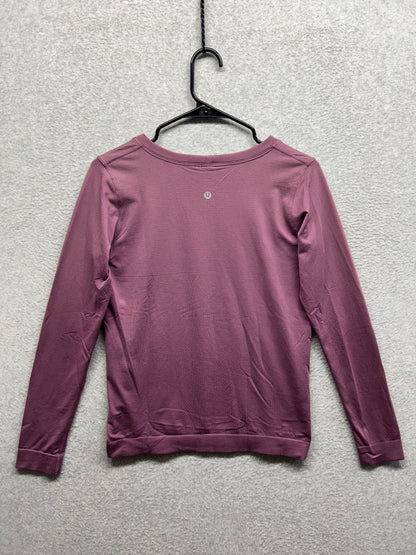 Lululemon Swiftly Tech Relaxed Long Sleeve Crew Size 4 Heathered Pale Plum