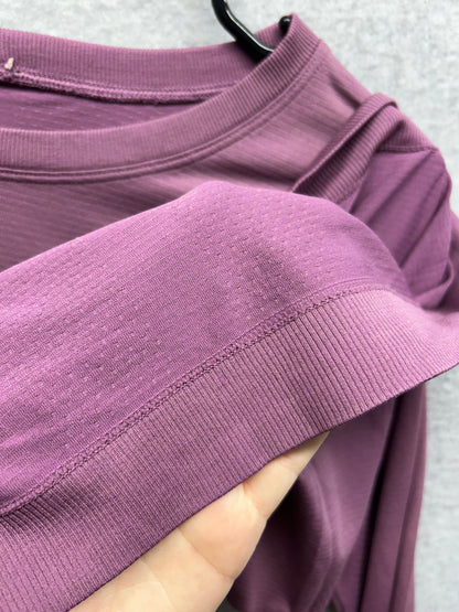 Lululemon Swiftly Tech Relaxed Long Sleeve Crew Size 4 Heathered Pale Plum