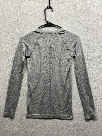 Lululemon Swiftly Tech Long Sleeve Crew Size 4 Heathered Slate
