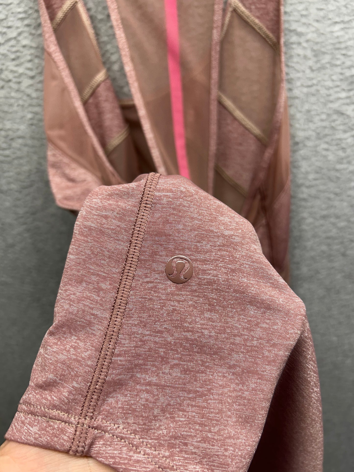 Lululemon If You're Lucky Tank Size 6 Heathered Bark Berry