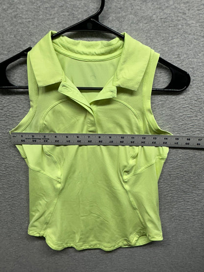 Lululemon Quick-Drying Sleeveless Polo Shirt Size 6 Faded Zap