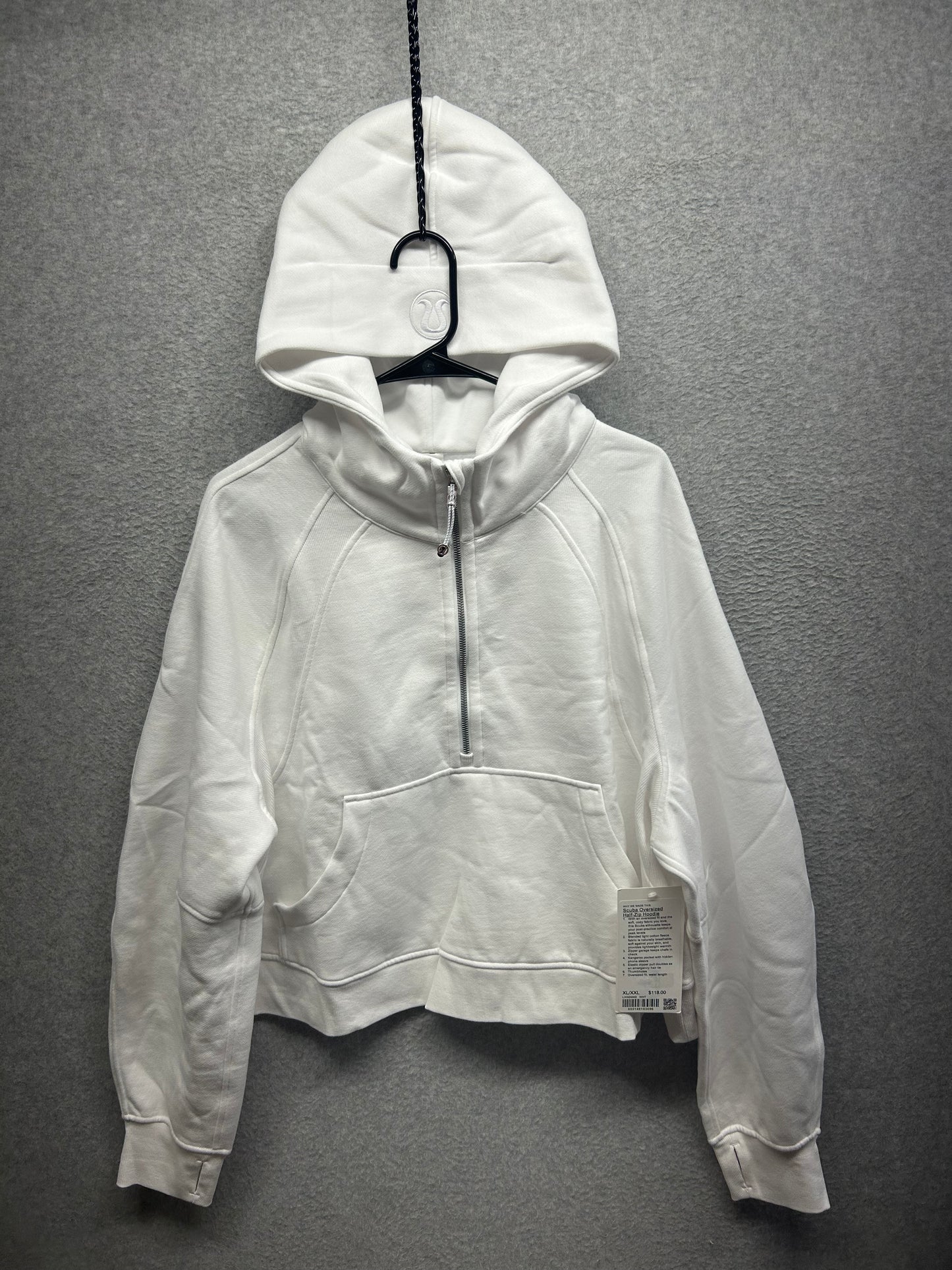 Lululemon Scuba Oversized Half-Zip Hoodie Size XL/XXL White