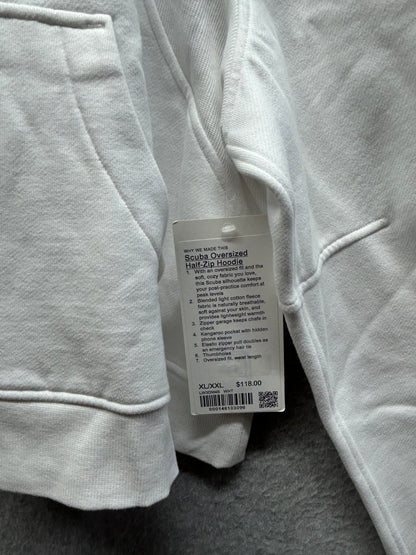 Lululemon Scuba Oversized Half-Zip Hoodie Size XL/XXL White