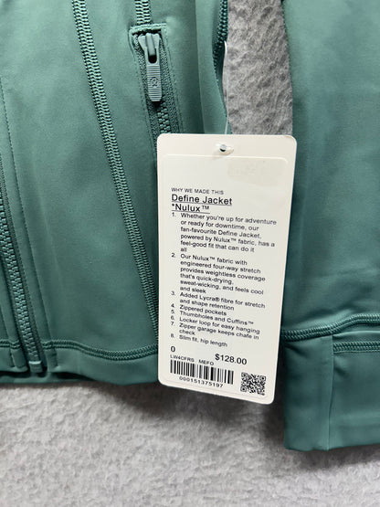 Lululemon Define Jacket Nulux Size 0 Medium Forest
