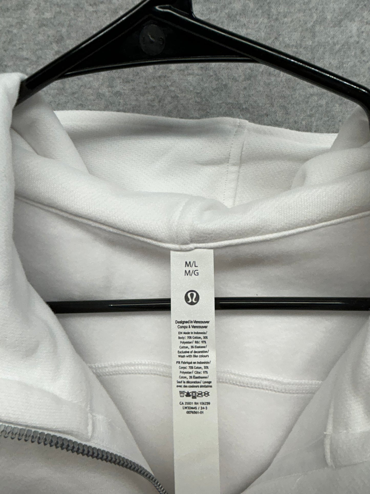 Lululemon Scuba Oversized Half-Zip Hoodie Size M/L White