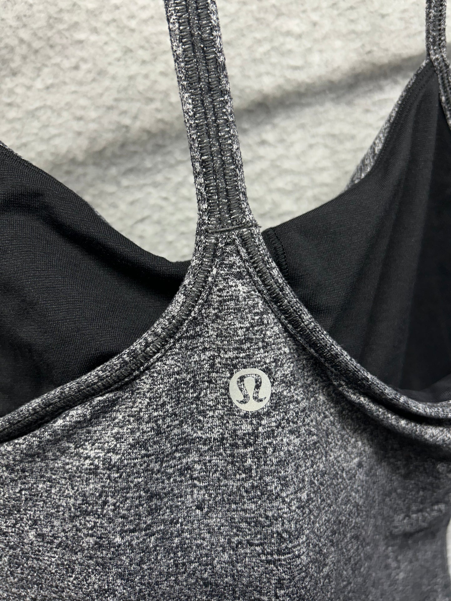 Lululemon Power Pose Tank Size 6 Heathered Black