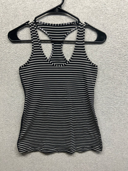 Lululemon Cool Racerback Size 6 Classic Stripe Black White