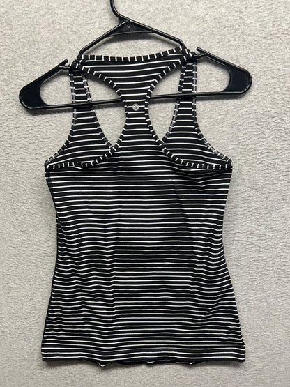 Lululemon Cool Racerback Size 6 Classic Stripe Black White