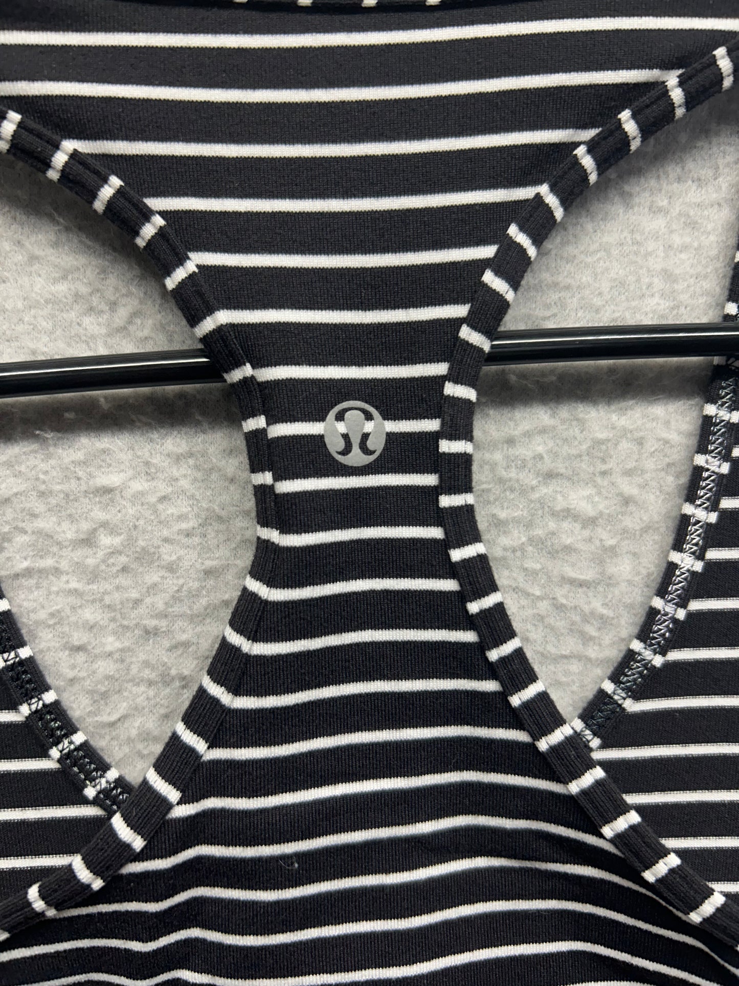 Lululemon Cool Racerback Size 6 Classic Stripe Black White