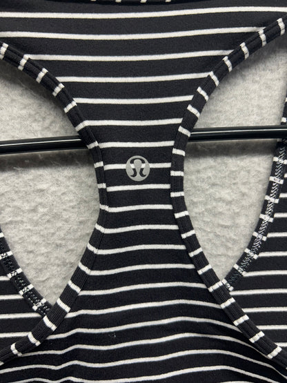 Lululemon Cool Racerback Size 6 Classic Stripe Black White