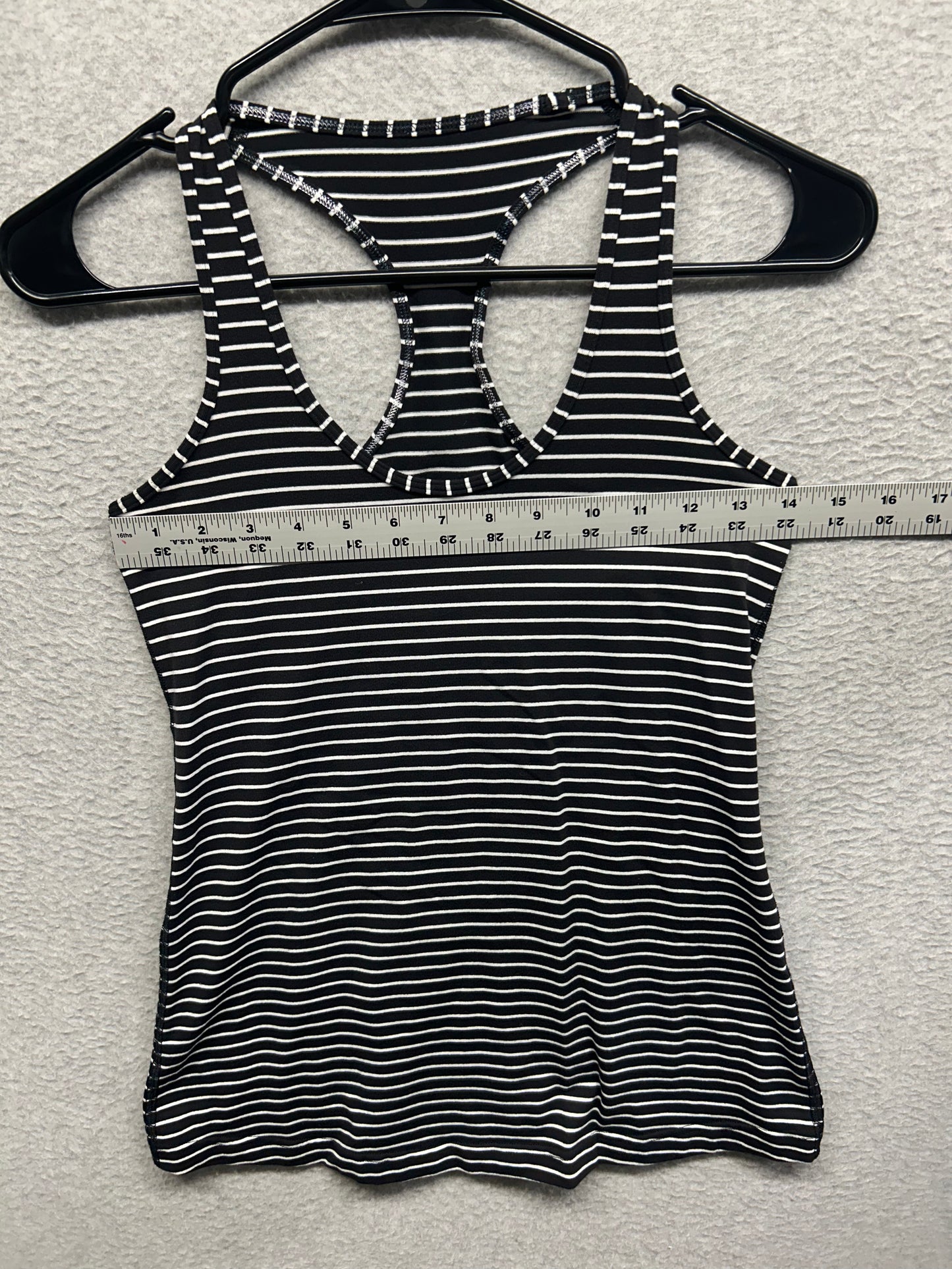 Lululemon Cool Racerback Size 6 Classic Stripe Black White