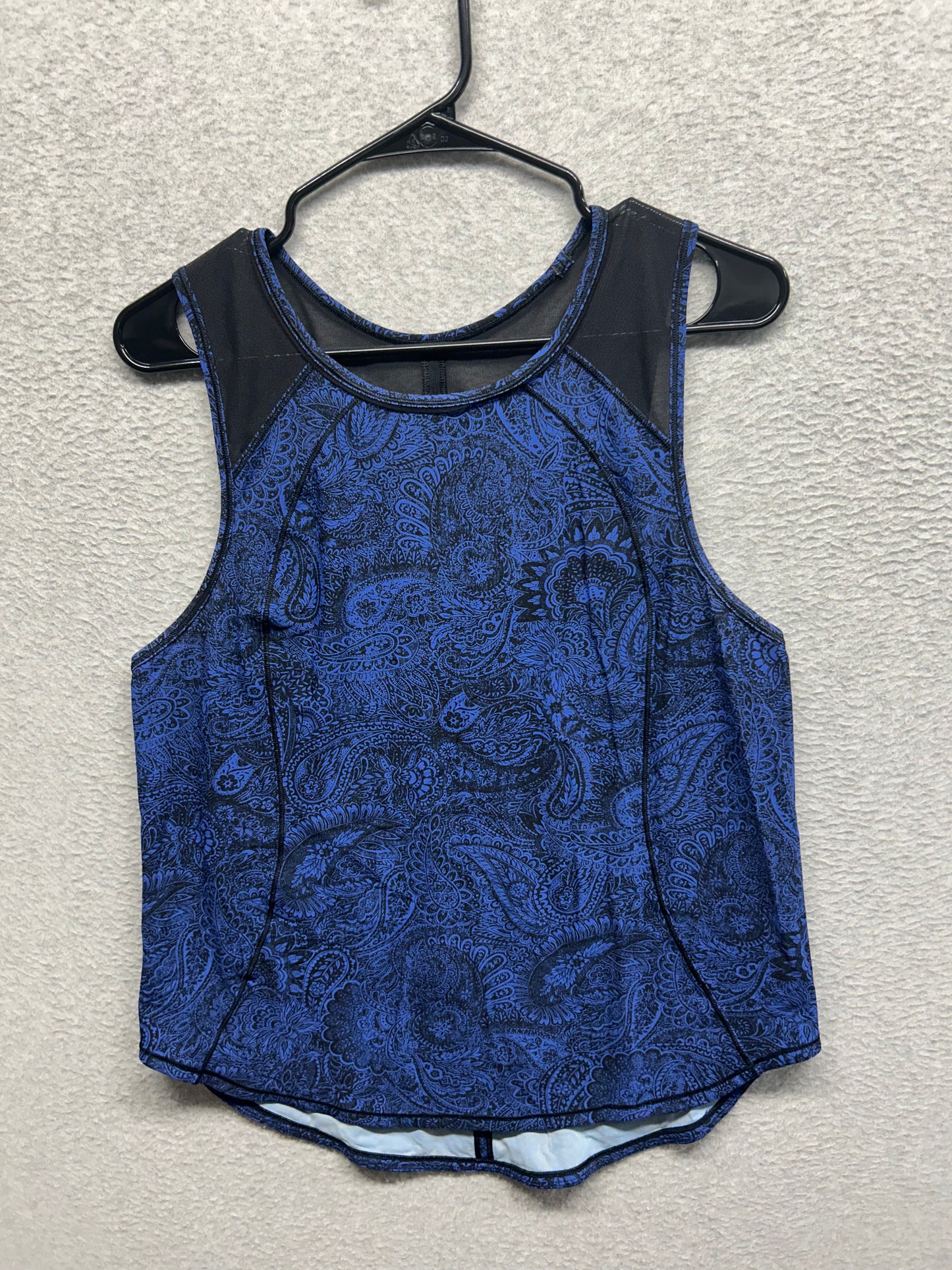 Lululemon Sculpt Tank Size 8 Antique Paisley Sapphire Blue Black