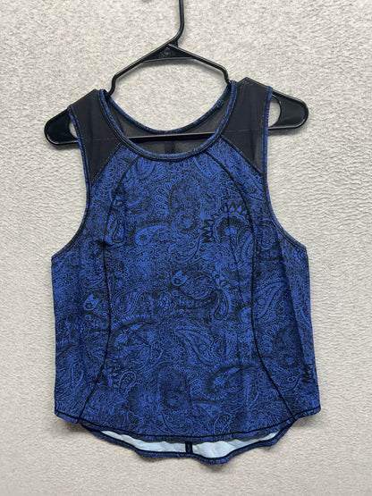 Lululemon Sculpt Tank Size 8 Antique Paisley Sapphire Blue Black