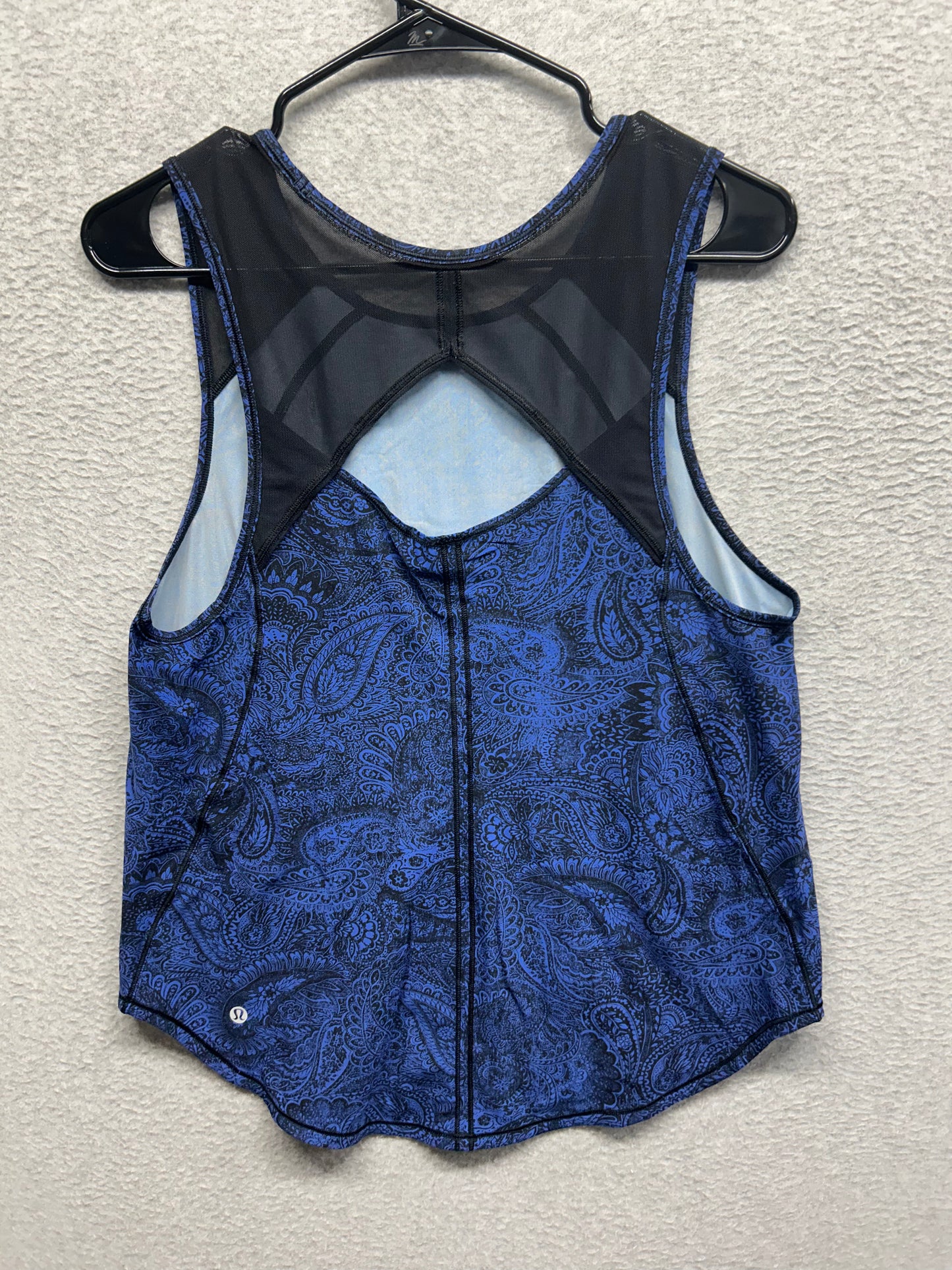 Lululemon Sculpt Tank Size 8 Antique Paisley Sapphire Blue Black