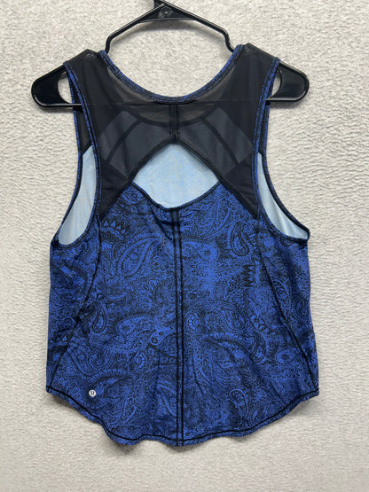 Lululemon Sculpt Tank Size 8 Antique Paisley Sapphire Blue Black