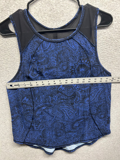 Lululemon Sculpt Tank Size 8 Antique Paisley Sapphire Blue Black