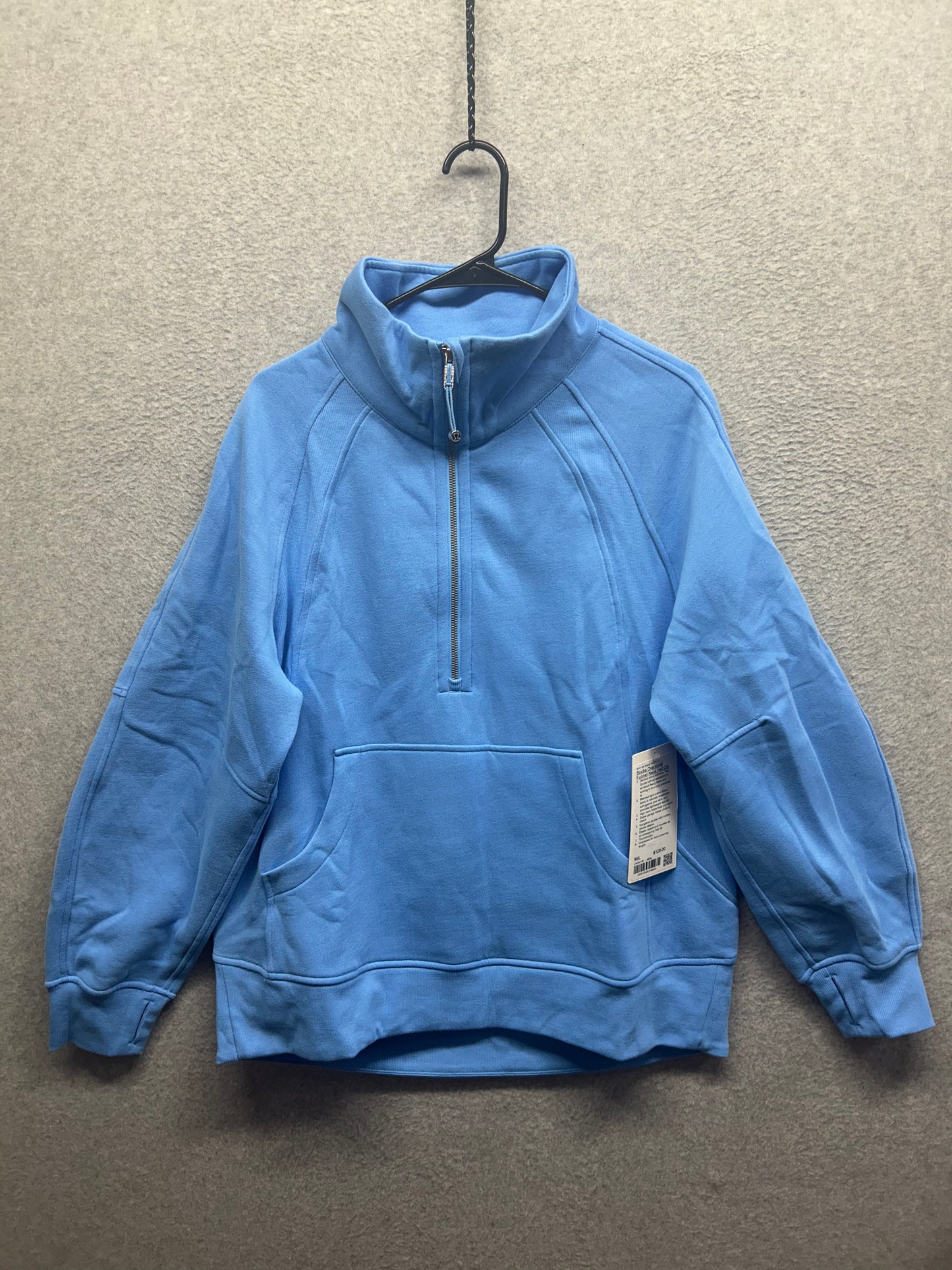 Lululemon Scuba Oversized Funnel-Neck Half Zip Long M/L Aero Blue