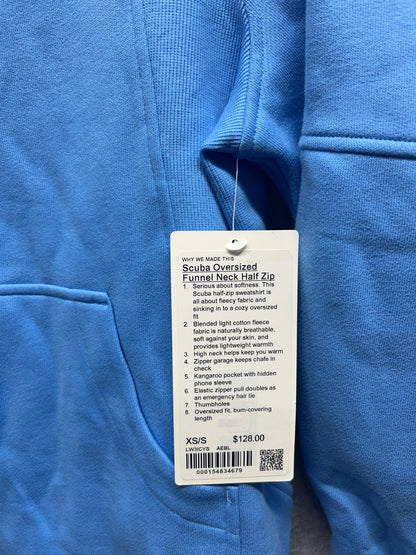 Lululemon Scuba Oversized Funnel-Neck Half Zip Long XS/S Aero Blue