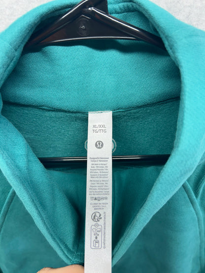 Lululemon Scuba Oversized Funnel-Neck Half Zip Size XL/XXL Teal Lagoon