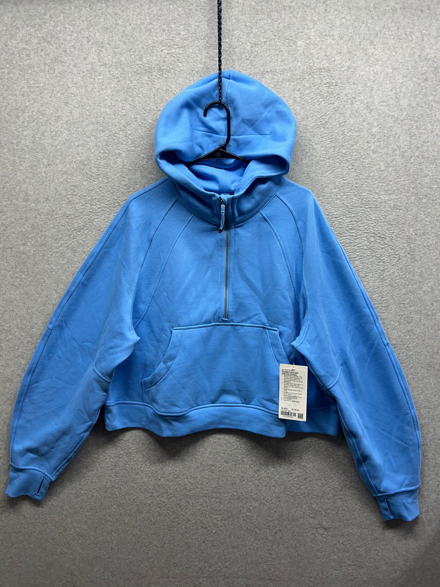 Lululemon Scuba Oversized Half-Zip Hoodie Size XL/XXL Aero Blue