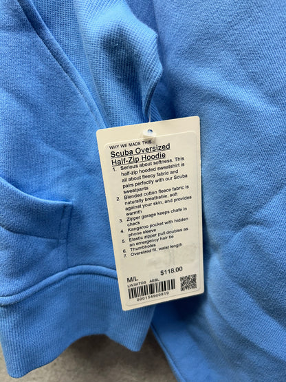 Lululemon Scuba Oversized Half-Zip Hoodie Size M/L Aero Blue