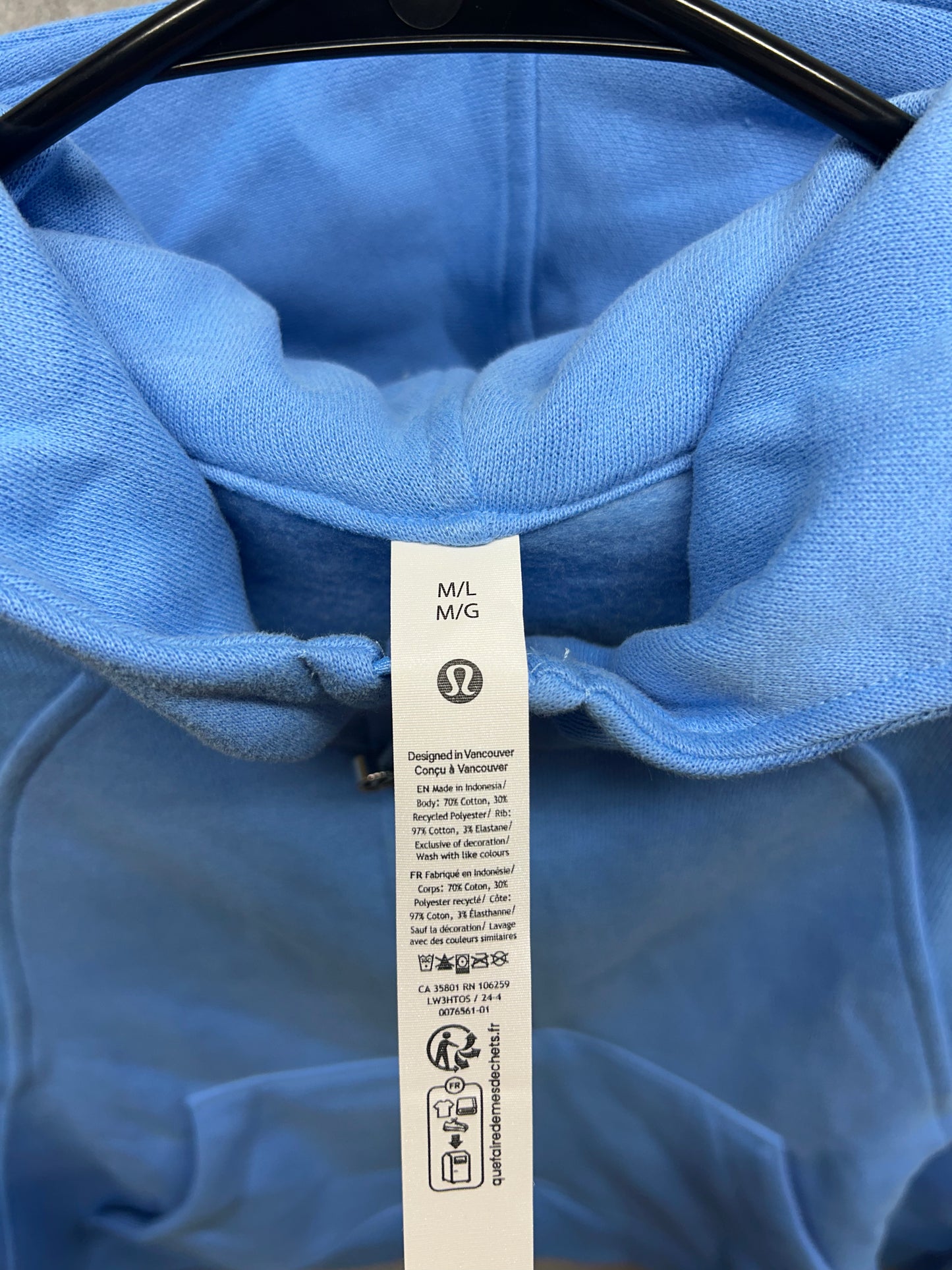 Lululemon Scuba Oversized Half-Zip Hoodie Size M/L Aero Blue