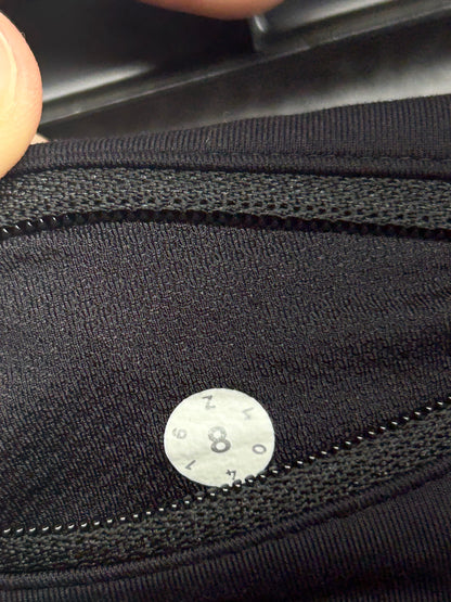 Lululemon Run Times Short 4" Size 8 Life Lines Cerulean Blue Black