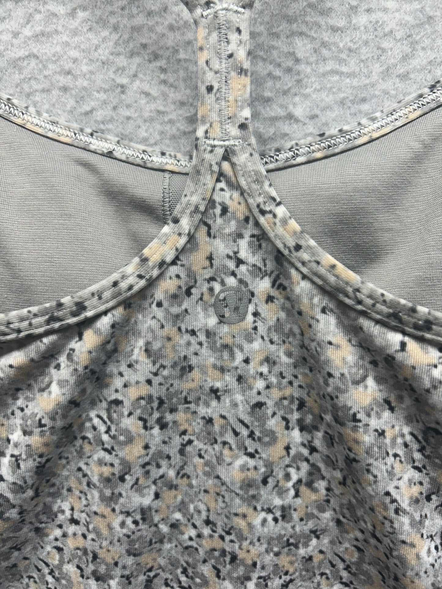 Lululemon Power Y Tank Petite Size 6 Fleur Silver Spoon