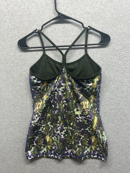 Lululemon Power Y Tank Size 6 Floral Sport White Multi