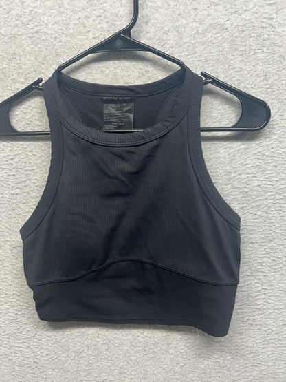 Lululemon Blissful Bend Tank Top Size 6 Distressed Stripe Emboss Black