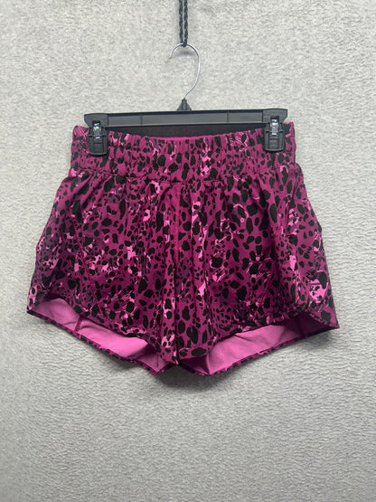 Lululemon Track That Mid-Rise Lined Short 5" Size 8 Cheetah Camo Magenta Purple Multi