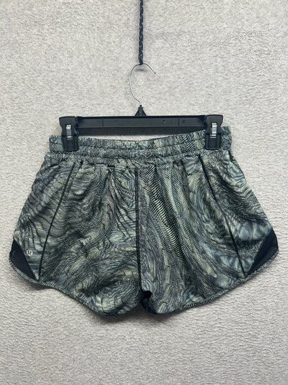 Lululemon Hotty Hot Low Rise Short 4" Size 8 Dimensional Icing Blue Multi