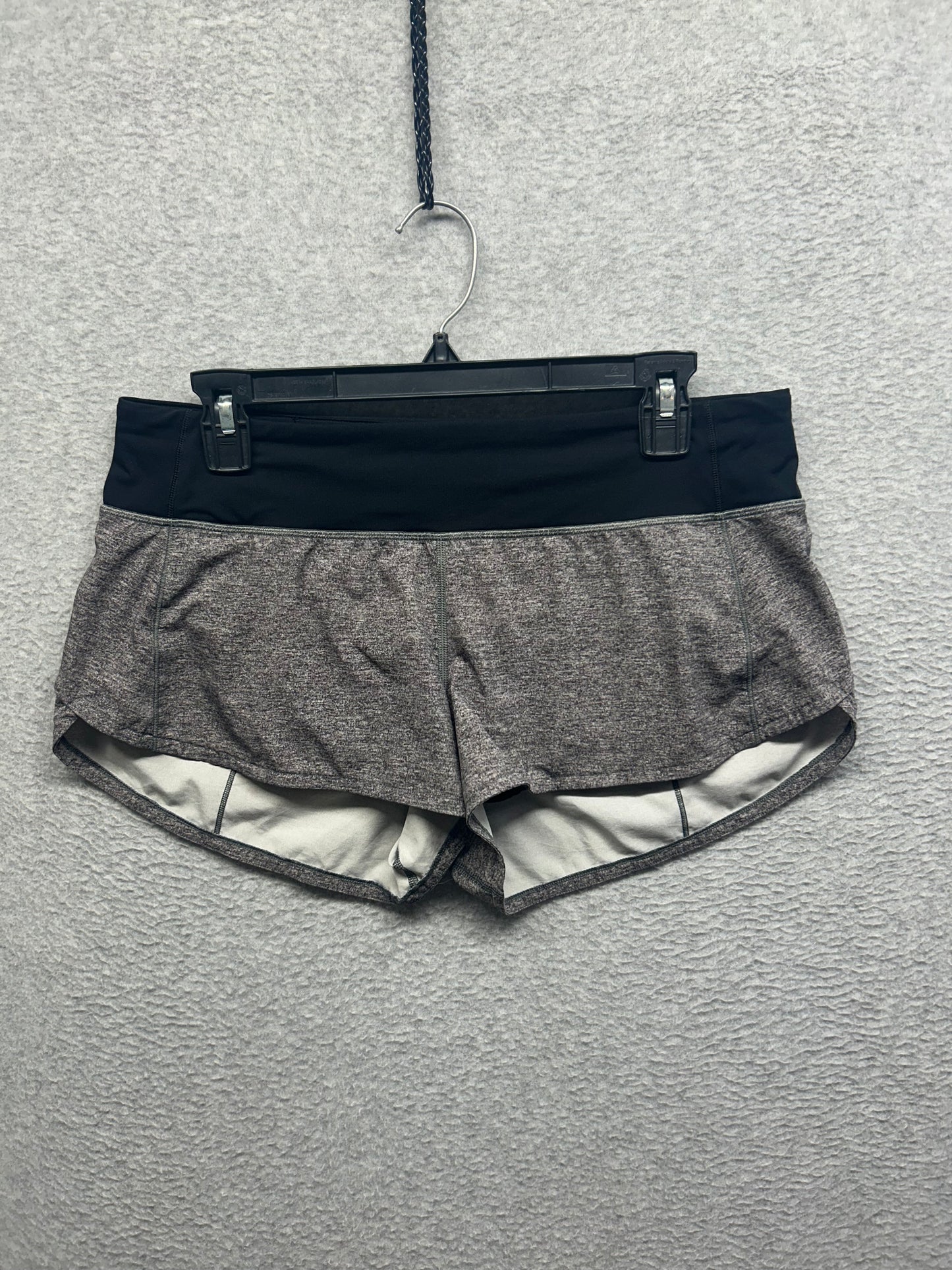 Lululemon Speed Up Short 2.5" Size 8 Heather Lux Multi Black