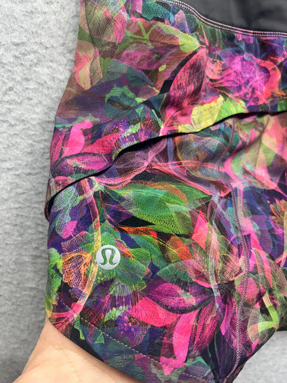 Lululemon Speed Up Mid-Rise Lined Short 4" Size 8 Vivid Floral Tone Multi