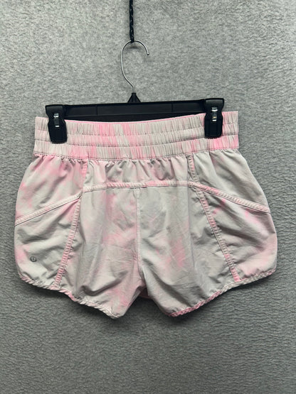 Lululemon Tracker Short V 4" Size 10 Diamond Dye White Miami Pink