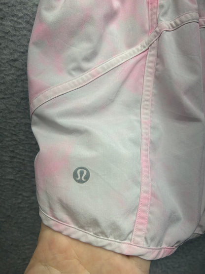 Lululemon Tracker Short V 4" Size 10 Diamond Dye White Miami Pink
