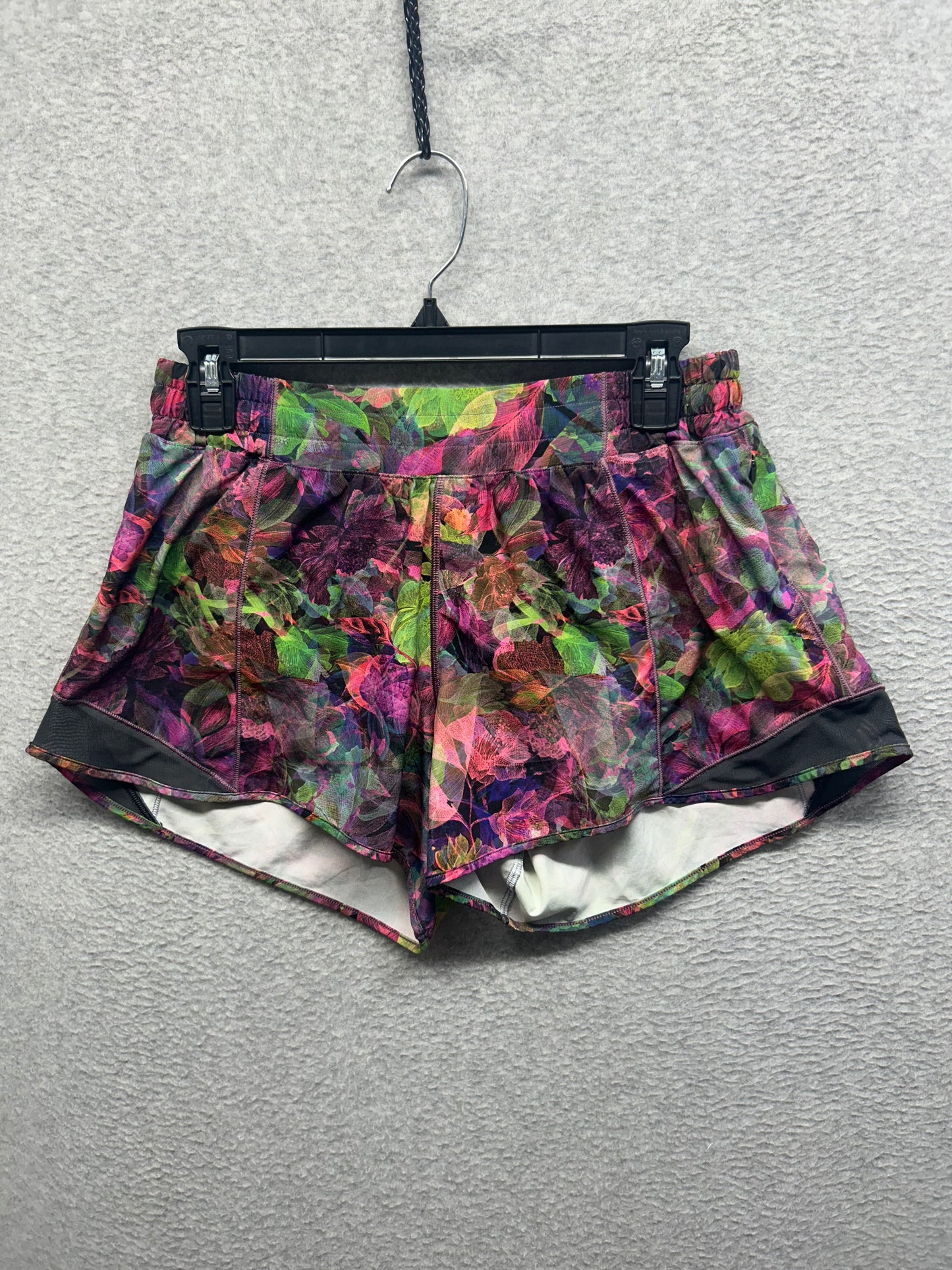 Lululemon Hotty Hot Low-Rise Lined Short 4" Size 10 Vivid Floral Tone Multi