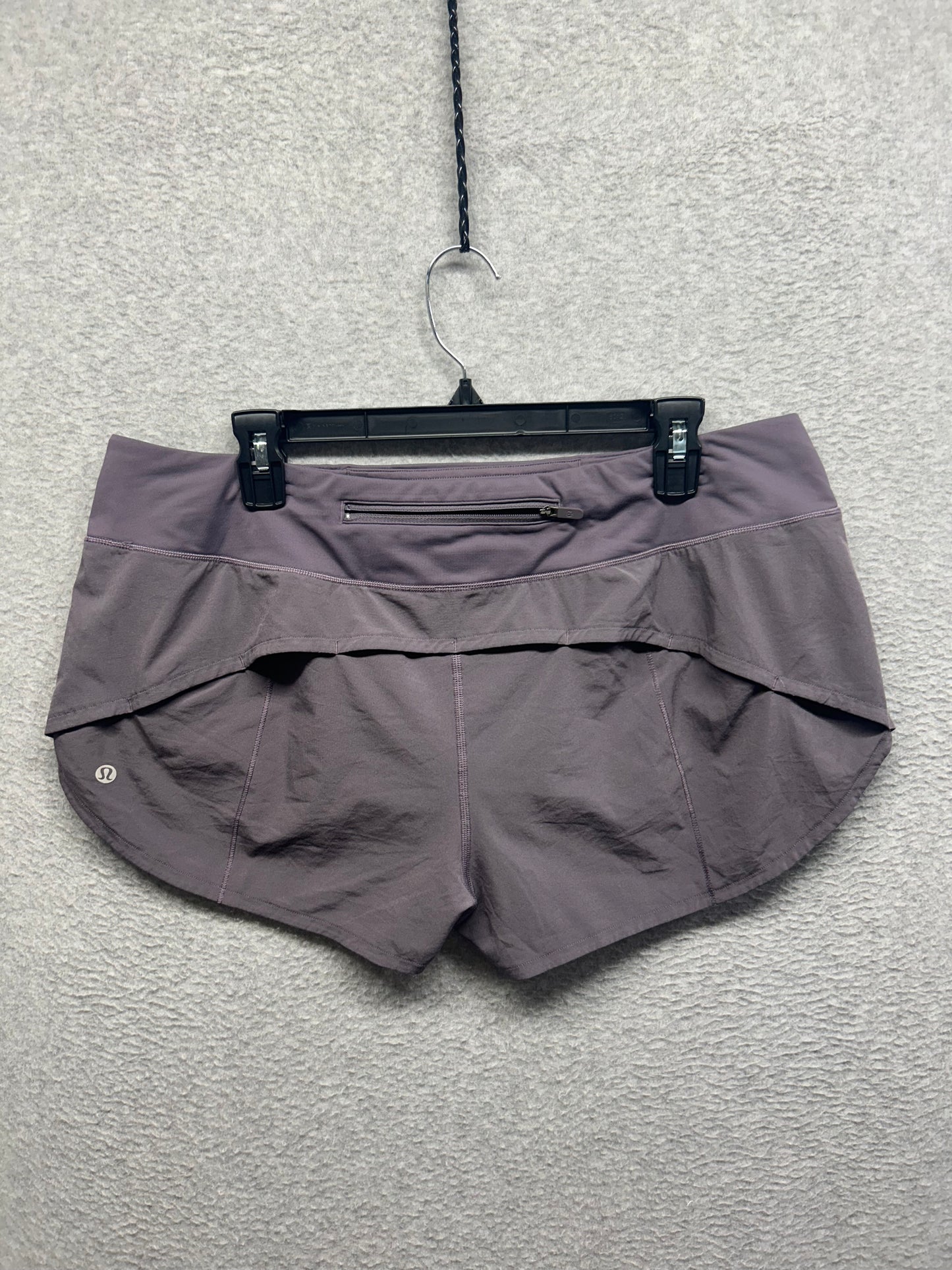 Lululemon Speed Up Short 2.5" Size 12 Graphite Purple