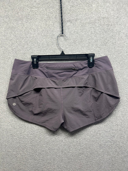 Lululemon Speed Up Short 2.5" Size 12 Graphite Purple