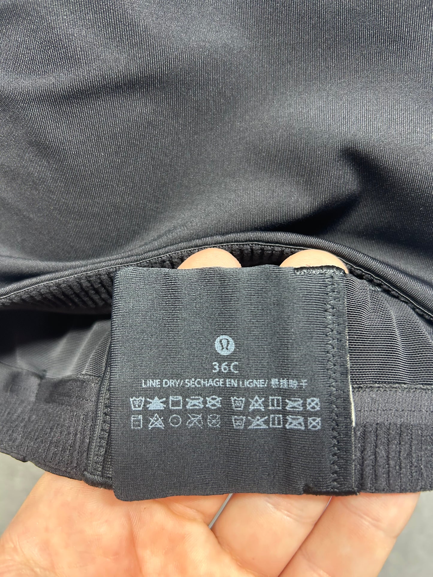 Lululemon Energy Bra High Support Size 36c Black