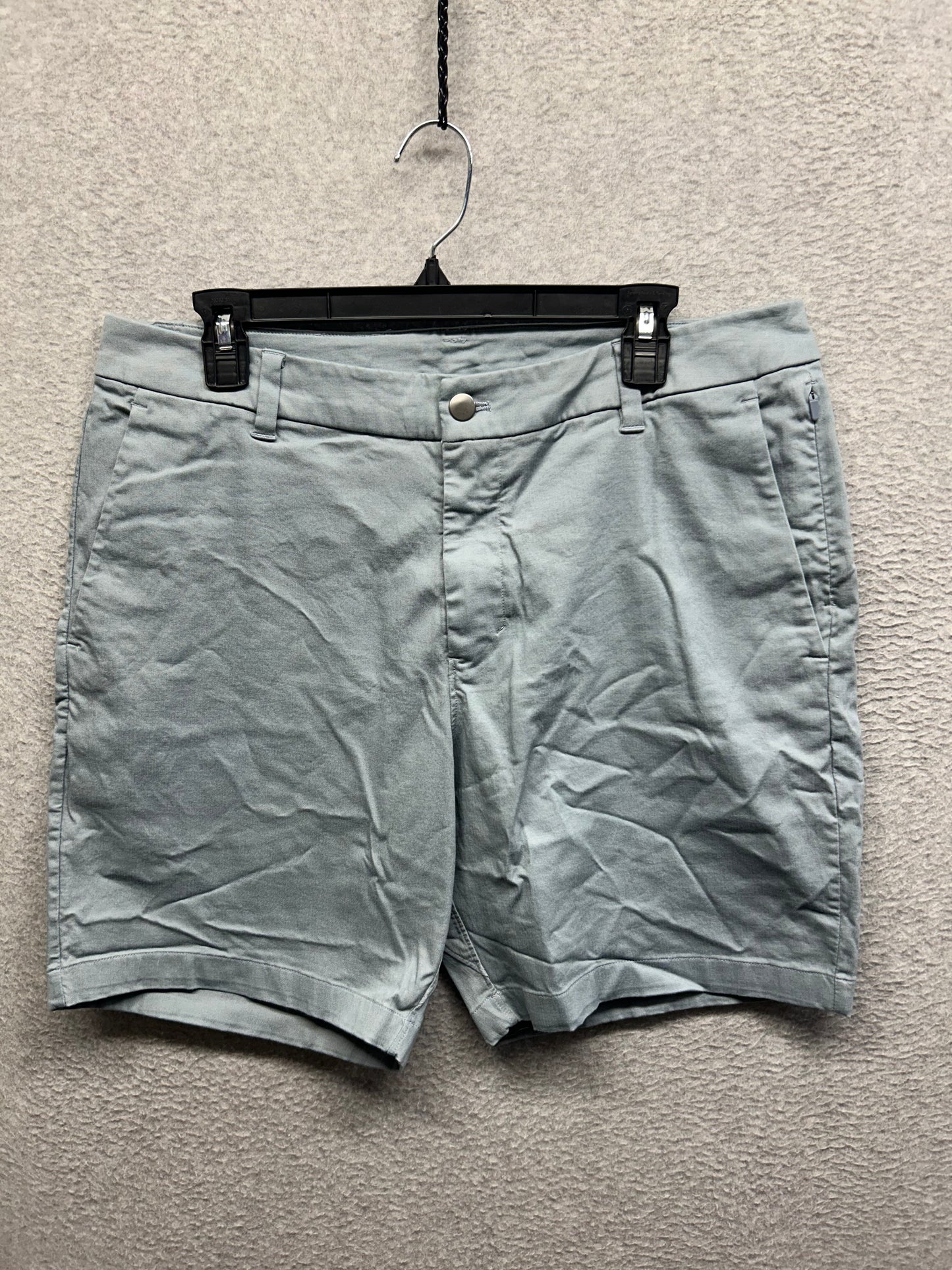 Lululemon Commission Short Qwick Oxford 8" Size 34 Oasis Blue