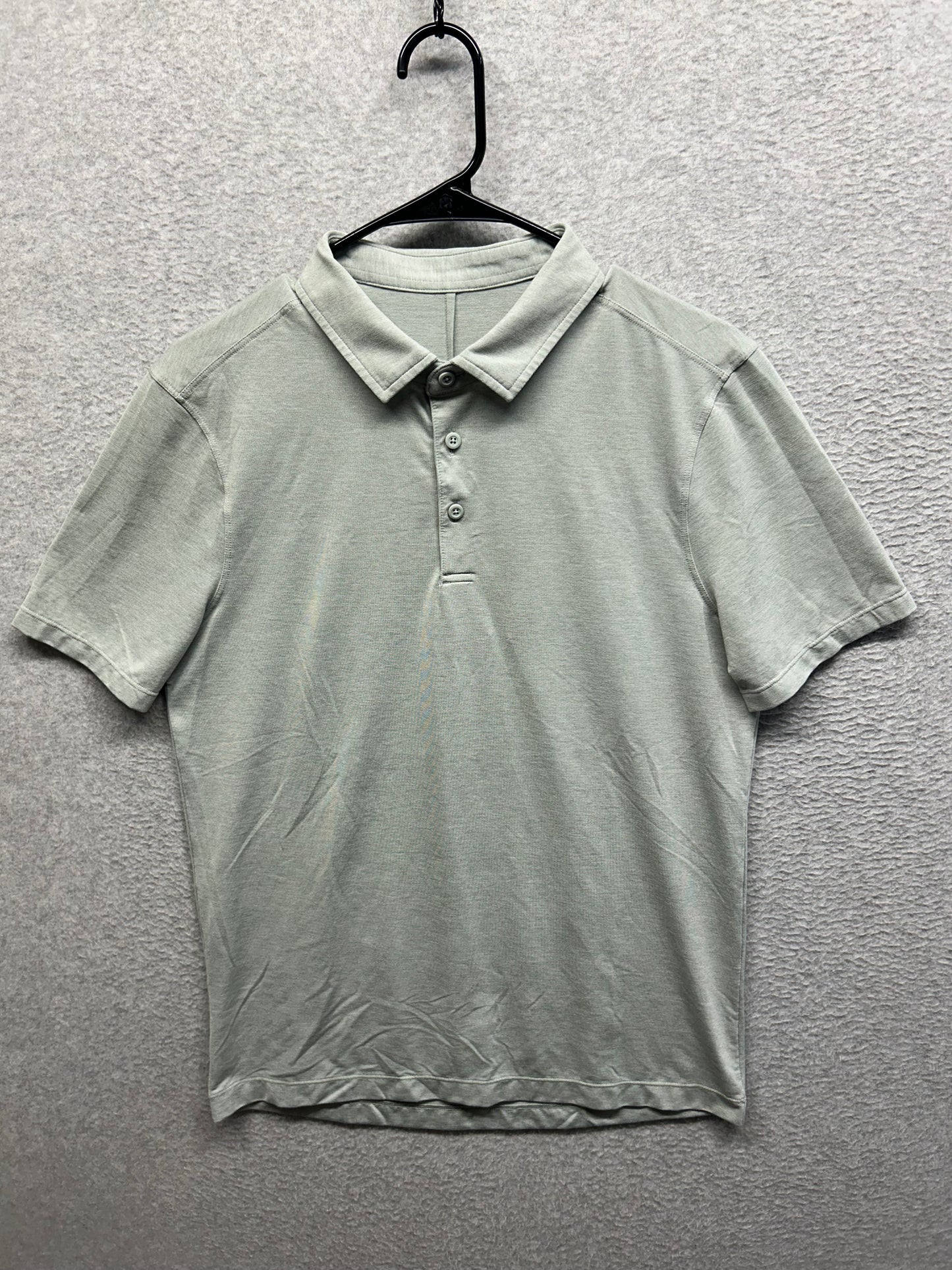 Lululemon Evolution Polo Size Medium Heathered Sea Salt
