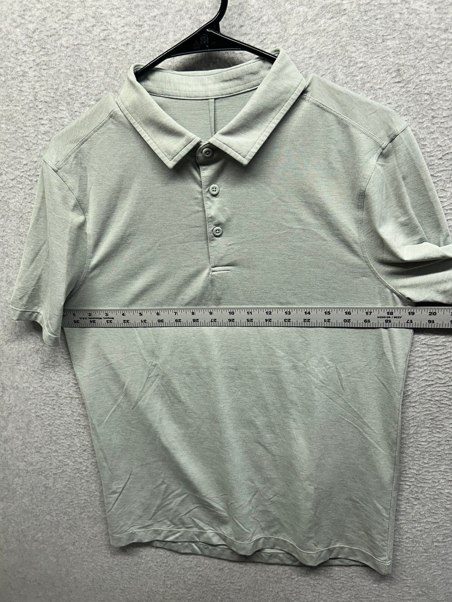 Lululemon Evolution Polo Size Medium Heathered Sea Salt