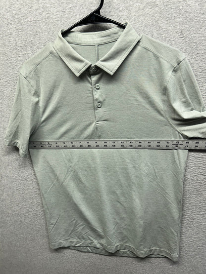 Lululemon Evolution Polo Size Medium Heathered Sea Salt