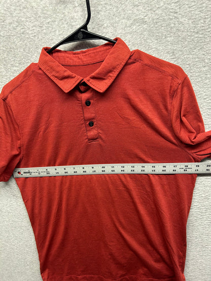 Lululemon Evolution Polo Short Sleeve Size Medium Cayenne