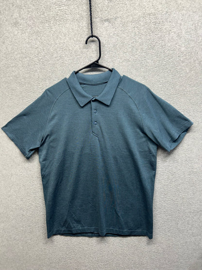 Lululemon Metal Vent Tech Polo Size Large Mineral Blue