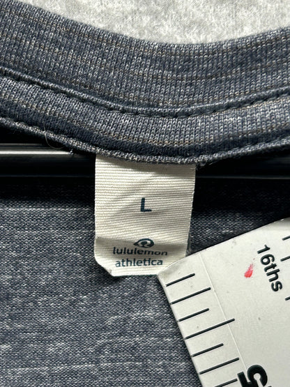 Lululemon 5 Year Basic V Size Large Micro Stripe Gray