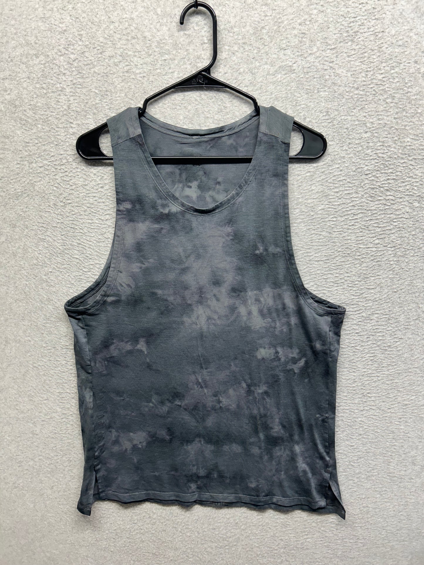 Lululemon Always Agile Tank Size Large Diamond Dye Asphalt Grey Black