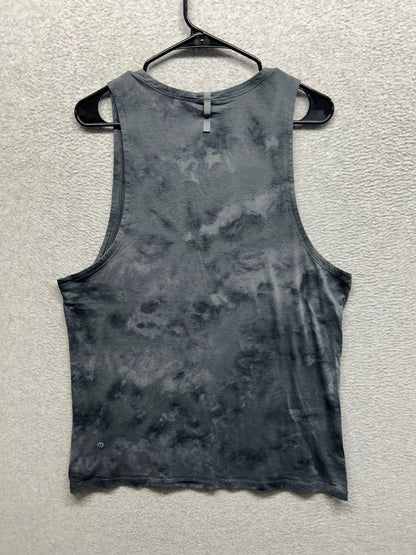 Lululemon Always Agile Tank Size Large Diamond Dye Asphalt Grey Black